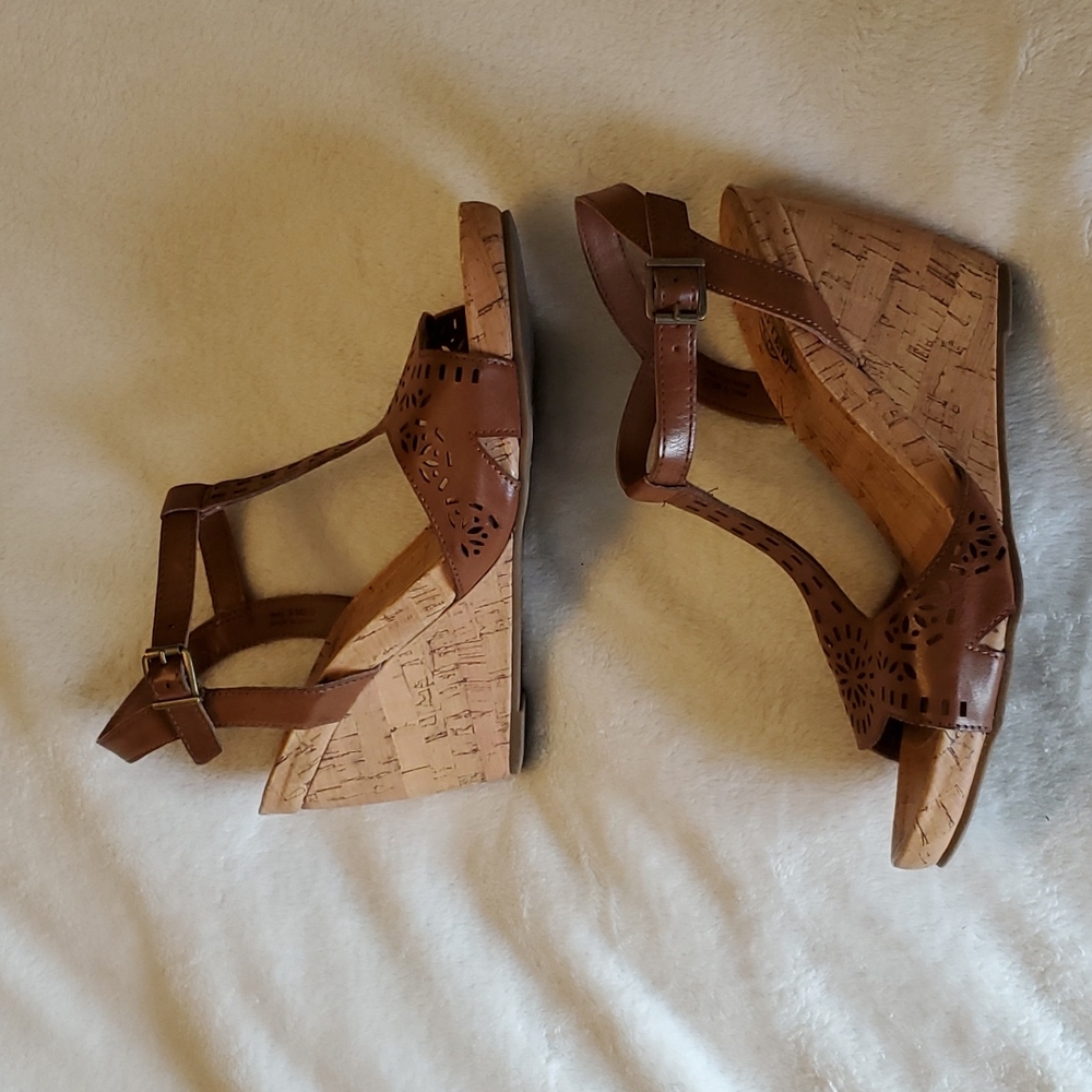 Unlisted cork wedge sandals size 9 never worn